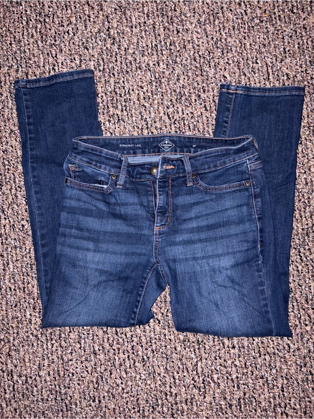 St. John's Bay Women's Straight Leg Indigo Blue Jeans
